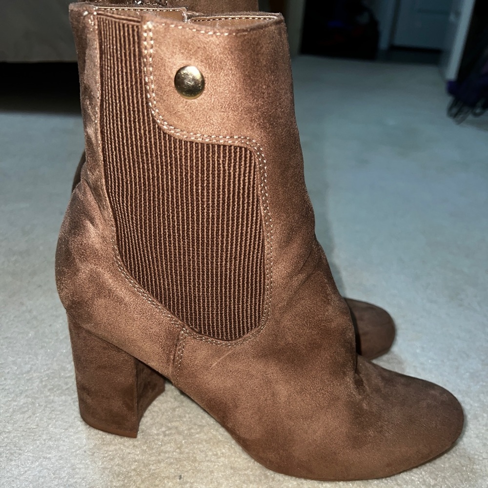 Cammel suede booties from gojane